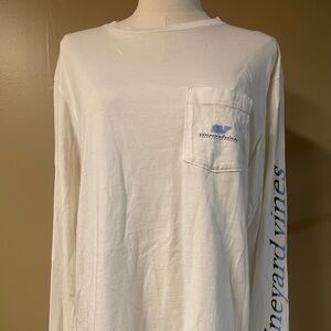 Vineyard Vines Men’s XS “I 🐳Hockey” Logo Long-Sleeve Tee